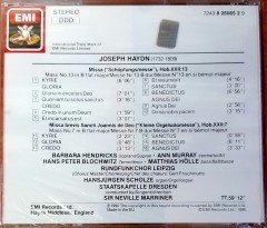 HAYDN - SCHÖPFUNGSMESSE / KLEINE ORGELSOLOMESSE CD SIFIR