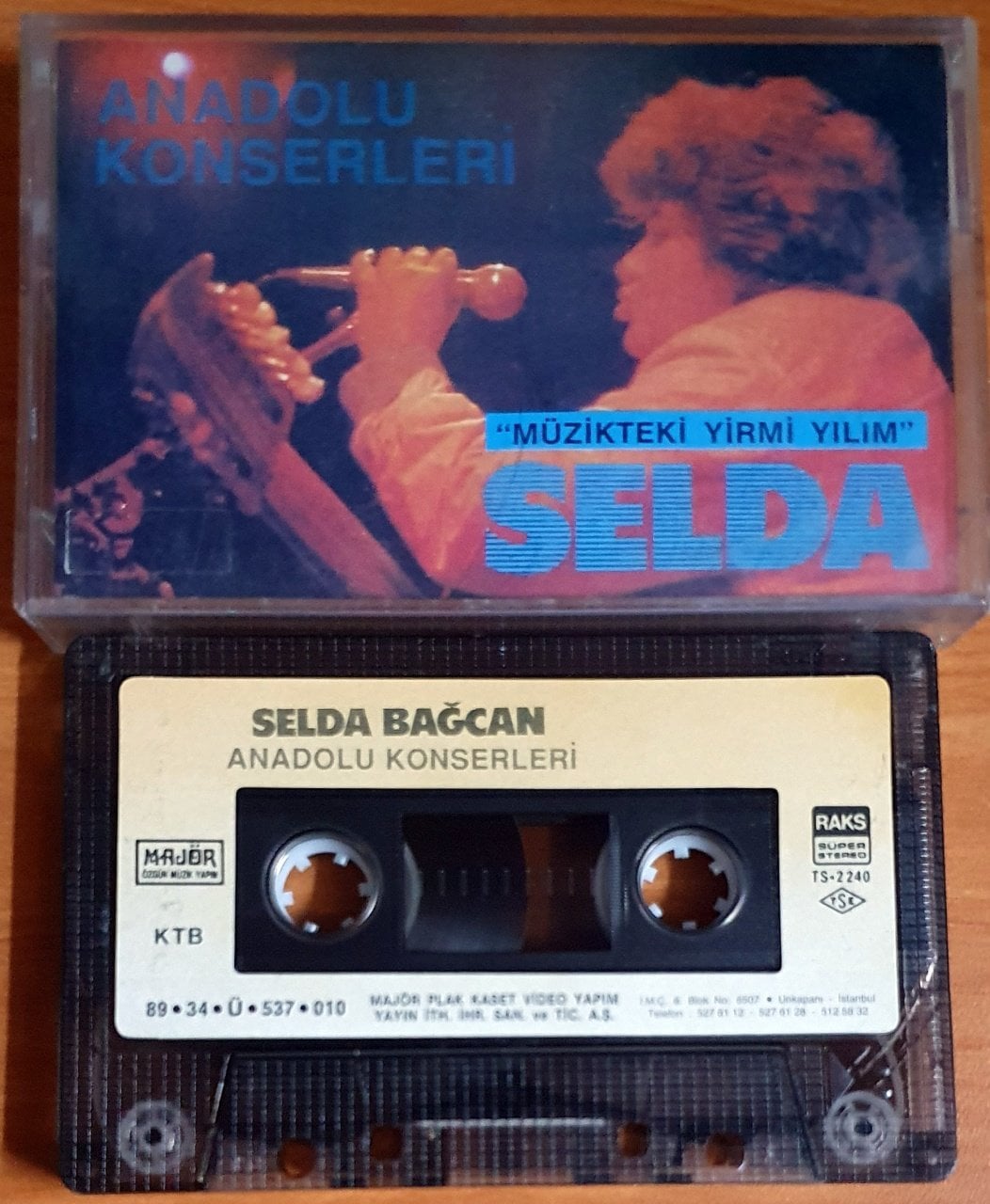 SELDA BAĞCAN - SEÇMELER 1 / ANADOLU KONSERLERİ (1989) - KASET MAJÖR 2.EL
