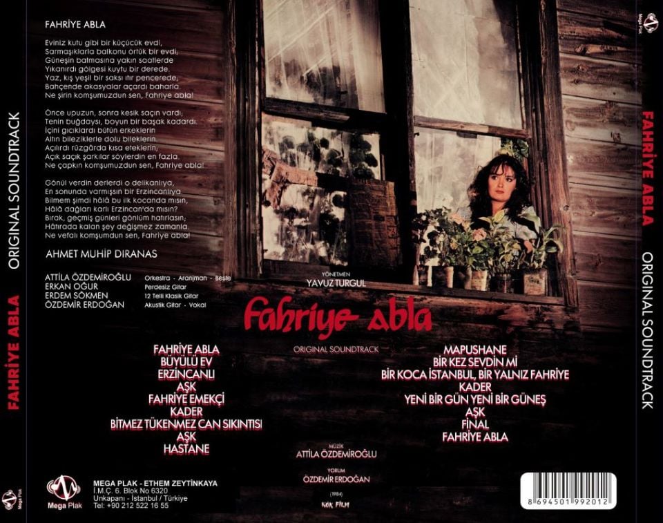 FAHRİYE ABLA - FİLM MÜZİĞİ (1984) ATİLLA ÖZDEMİROĞLU ÖZDEMİR ERDOĞAN - CD AMBALAJINDA SIFIR