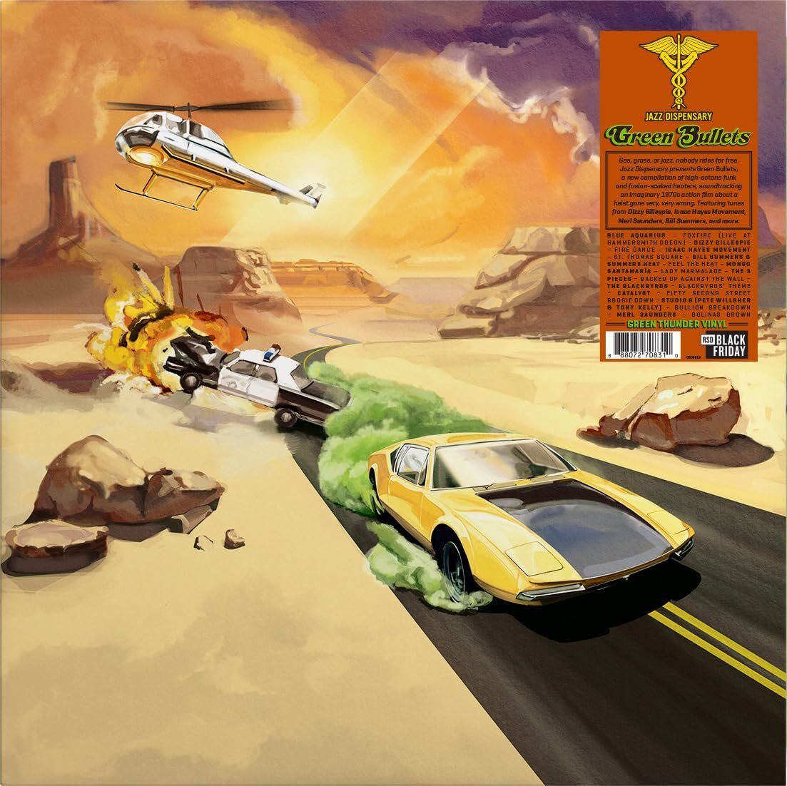 JAZZ DISPENSARY: GREEN BULLETS - V/A ISAAC HAYES MONGO SANTAMARIA MERL SAUNDERS THE BLACKBYRDS etc (2025) - LP COMPILATION SOUL JAZZ FUNK COLOURED EDITION SIFIR PLAK
