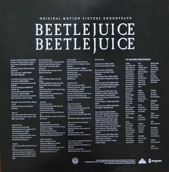 BEETLEJUICE SOUNDTRACK (2024) - DONNA SUMMER, BEE GEES, SIGUR ROS, DANNY ELFMAN - COLORED 2LP SIFIR PLAK