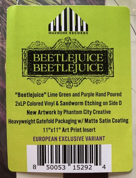 BEETLEJUICE SOUNDTRACK (2024) - DONNA SUMMER, BEE GEES, SIGUR ROS, DANNY ELFMAN - COLORED 2LP SIFIR PLAK