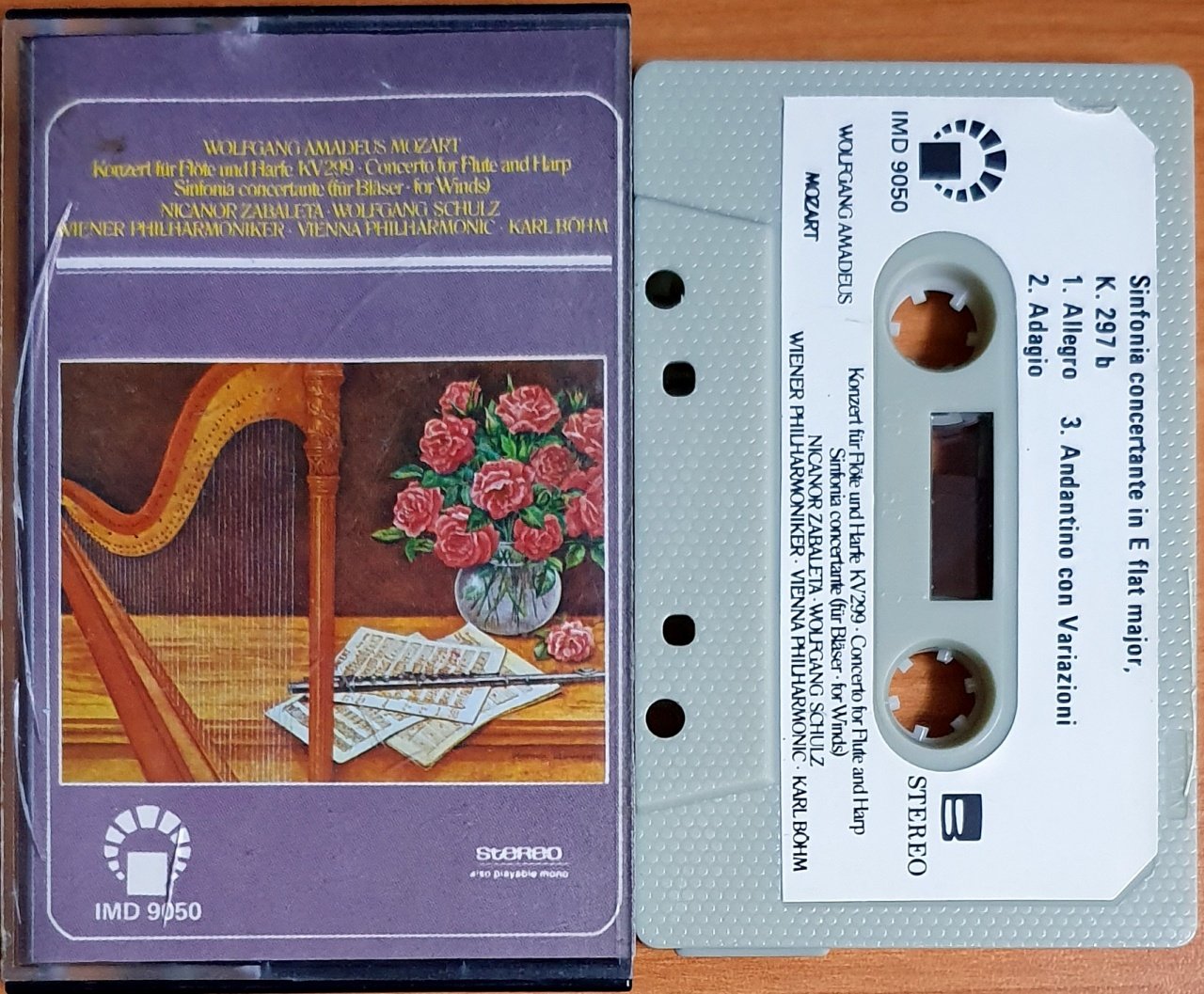 WOLFGANG AMADEUS MOZART / KONZERT FÜR FLÖTE UND HARFE KV 299 - KASET MADE IN SAUDI ARABIA / IMD 2.EL