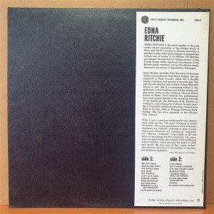 EDNA RITCHIE - VIPER, KENTUCKY (1962) - LP 2.EL PLAK