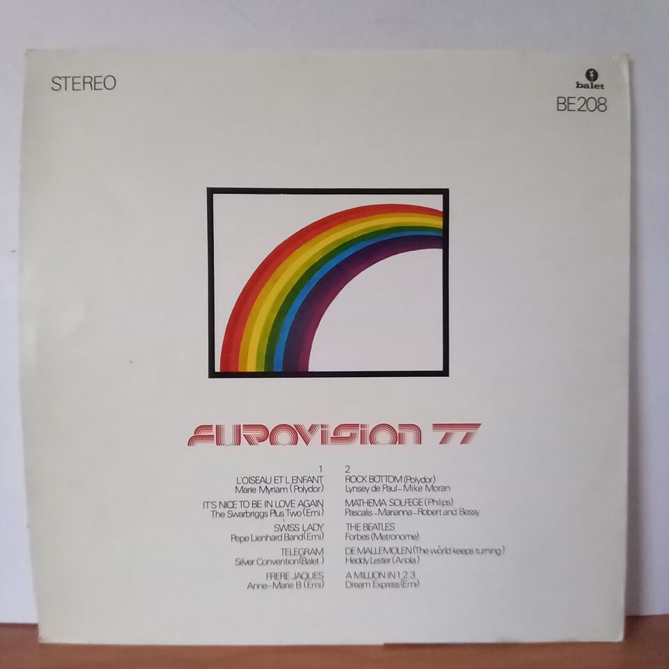VARIOUS – EUROVISION '77 (1977) - LP YERLİ BASKI 2.EL PLAK