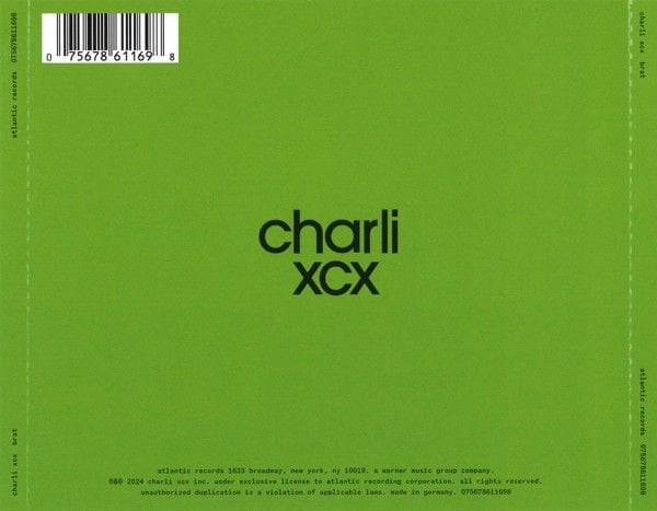 CHARLI XCX - BRAT (2024) - CD / JEWEL CASE AMBALAJINDA SIFIR