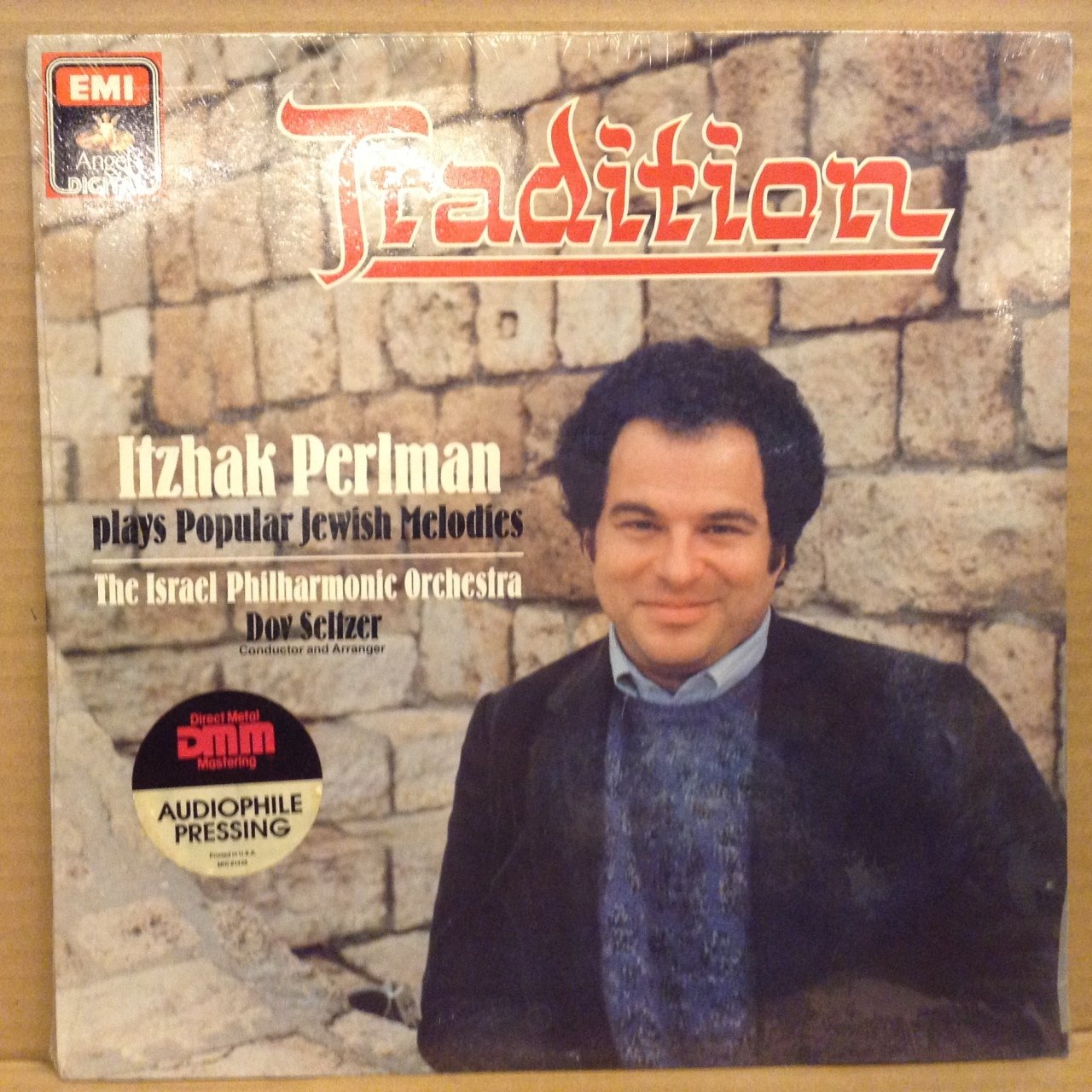 ITZHAK PERLMAN - TRADITION PLAYS POPULAR JEWISH MELODIES 1987 DÖNEM BASKISI SIFIR PLAK