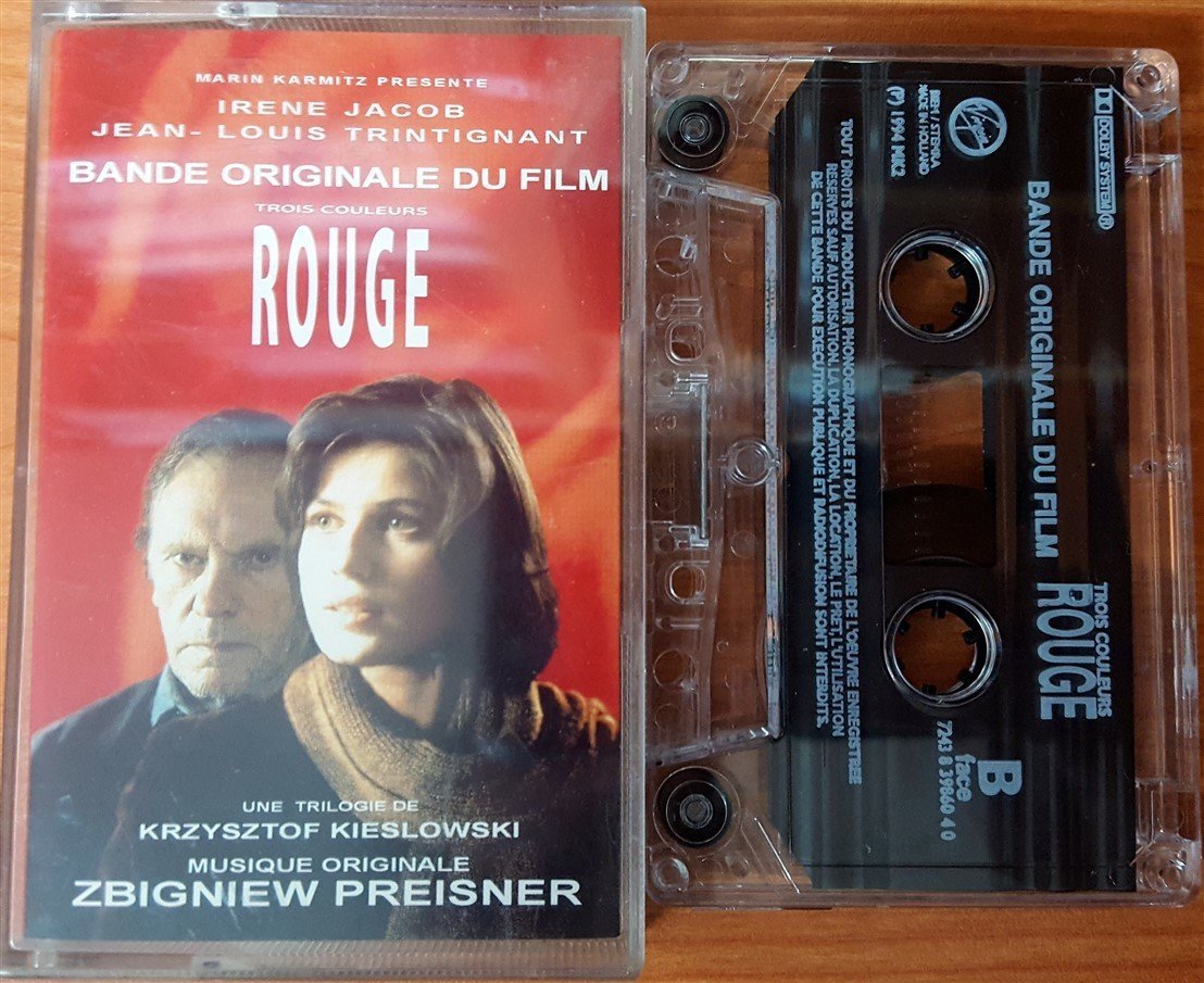 ROUGE - TRIOS COULEURS SOUNDTRACK ZBIGNIEW PREISNER CASSETTE MADE IN HOLLAND ''USED''