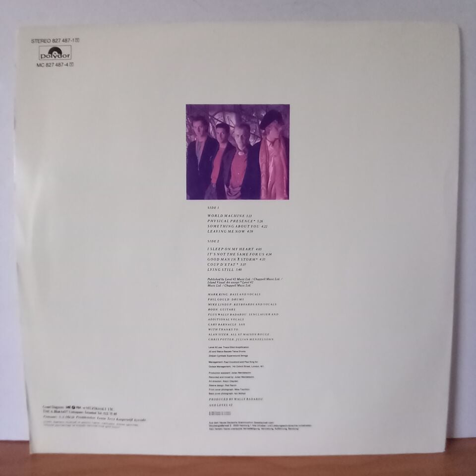 LEVEL 42 – WORLD MACHINE (1985) - LP YERLİ BASKI AÇIK AMA SIFIR PLAK