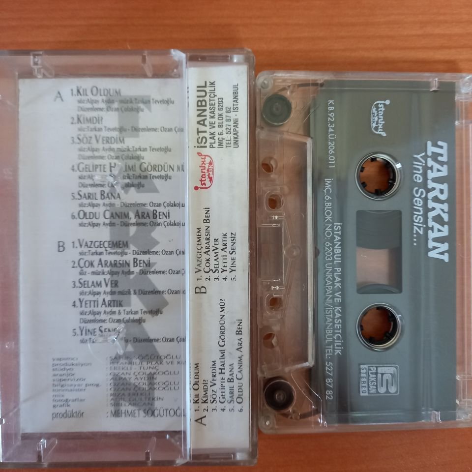 TARKAN - YİNE SENSİZ... (1992) - KASET 2. EL