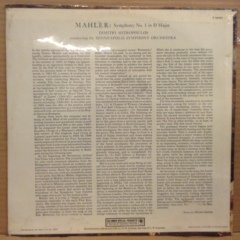 MAHLER SYMPHONY NO. 1 DIMITRI MITOPOULOS DÖNEM BASKISI SIFIR PLAK