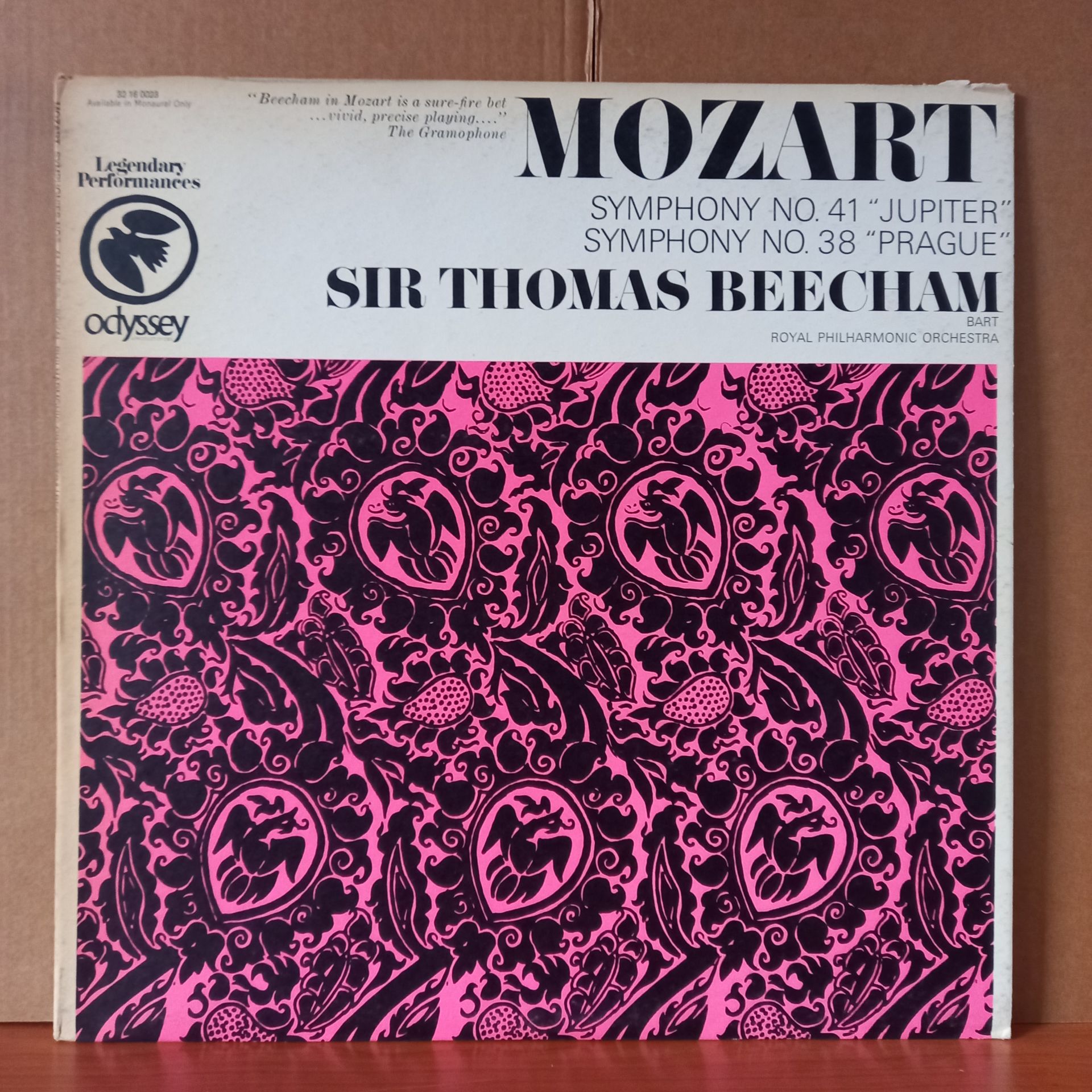 MOZART: SYMPHONY NO. 41 ''JUPITER'' / SYMPHONY NO. 38 ''PRAGUE'' / SIR THOMAS BEECHAM, ROYAL PHILHARMONIC ORCHESTRA (1967) - LP 2.EL PLAK