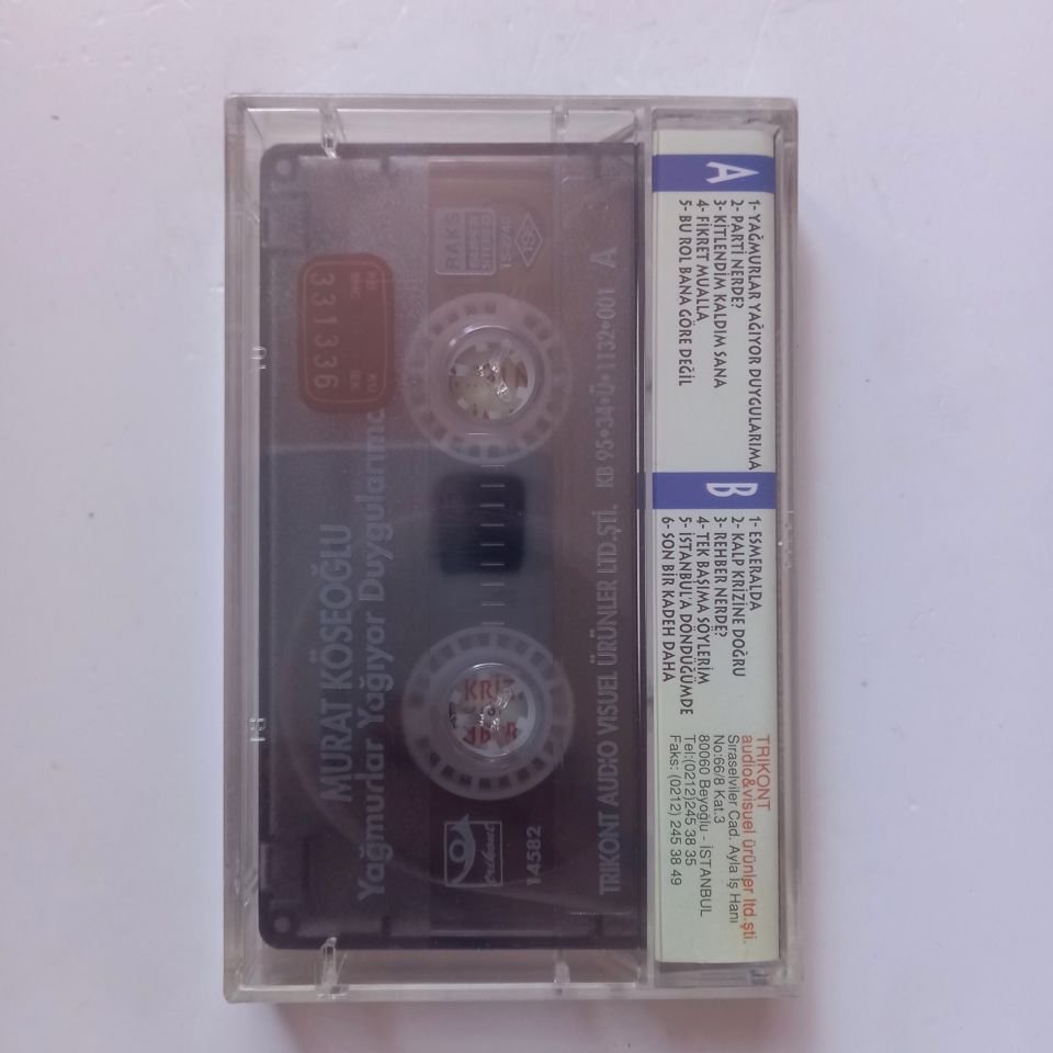 MURAT KÖSEOĞLU - YAĞMURLAR YAĞIYOR DUYGULARIMA (1995) - KASET SIFIR
