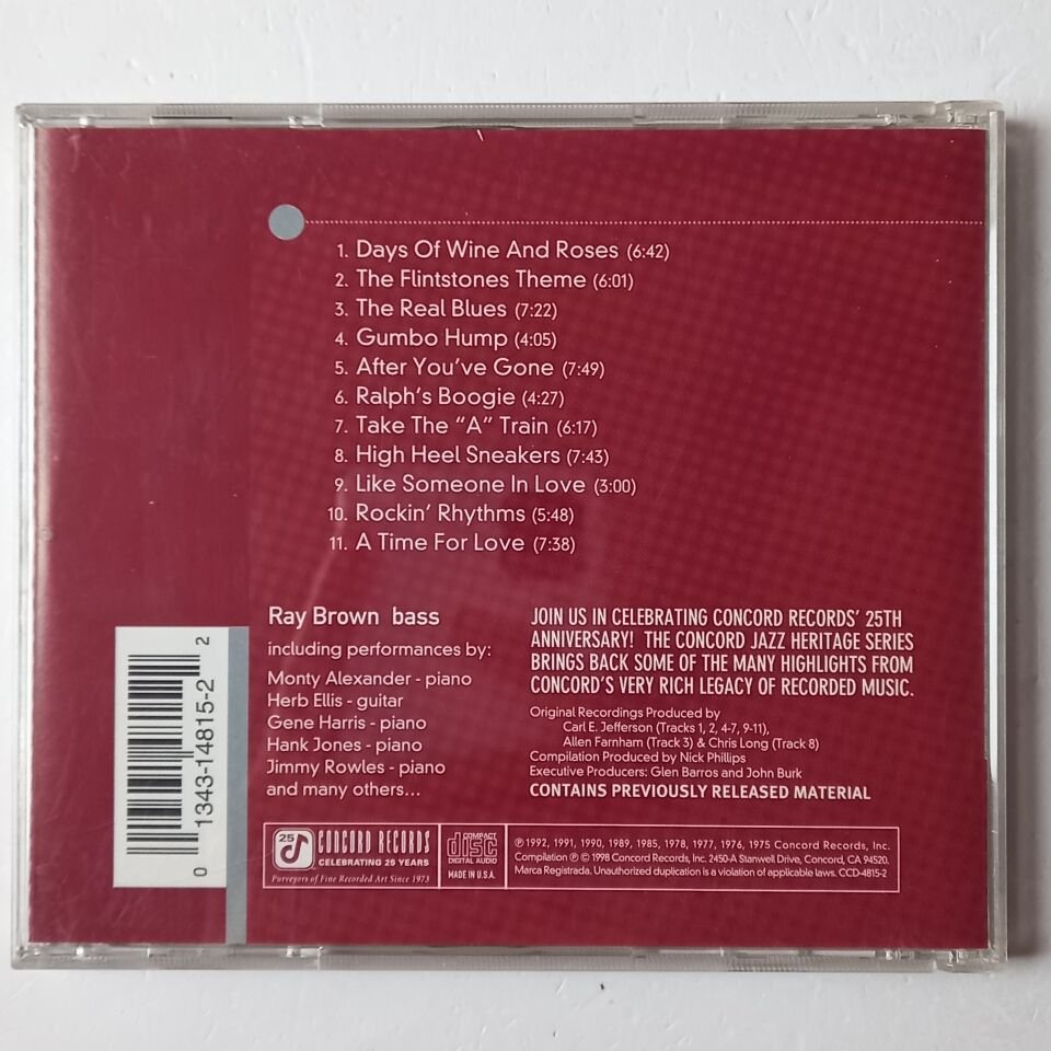 RAY BROWN – THE CONCORD JAZZ HERITAGE SERIES (1998) - CD 2.EL