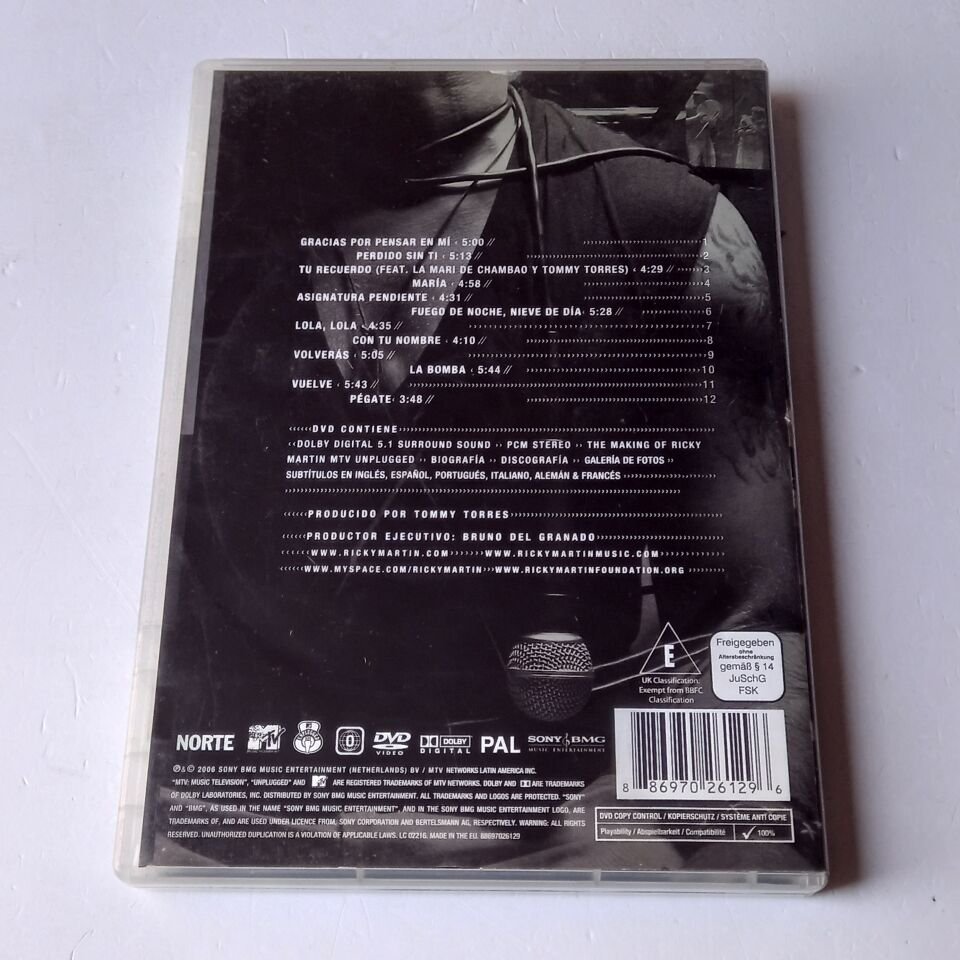 RICKY MARTIN - MTV UNPLUGGED - DVD 2.EL