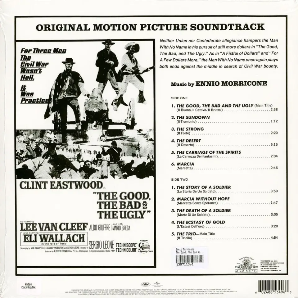 ENNIO MORRICONE - THE GOOD, THE BAD AND THE UGLY (1966) - LP 2026 ORANGE COLOURED EDITION SIFIR PLAK