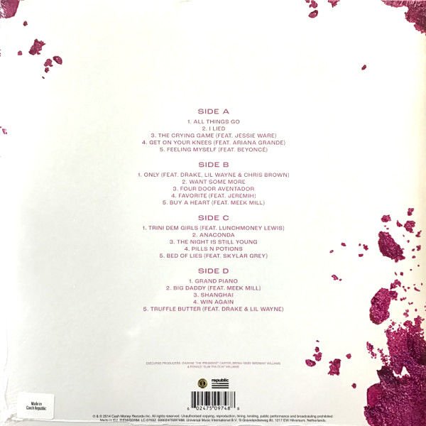 NICKI MINAJ - THE PINKPRINT (2014) - 2LP 2024 EDITION SIFIR PLAK