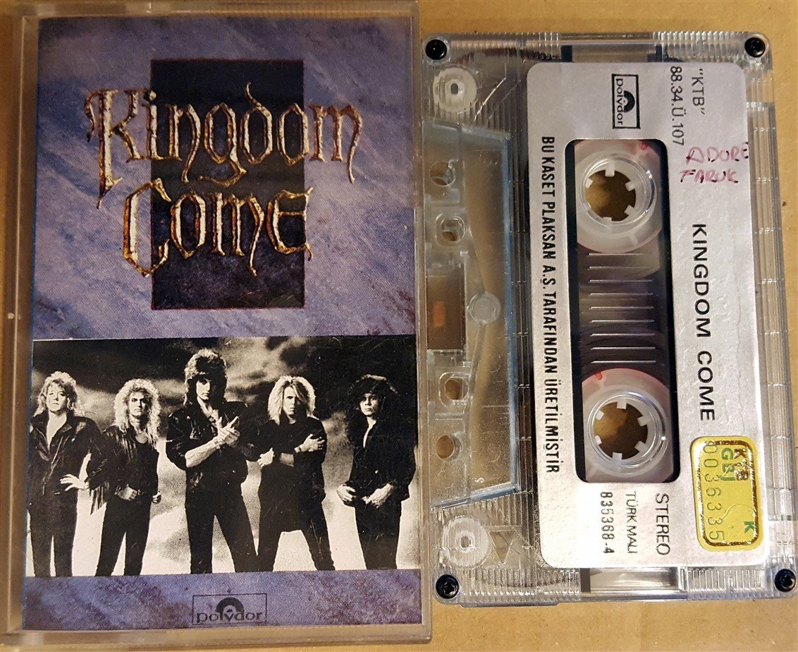 KINGDOM COME - KINGDOM COME (1988) PLAKSAN CASSETTE MADE IN TURKEY ''USED'' PAPER LABEL