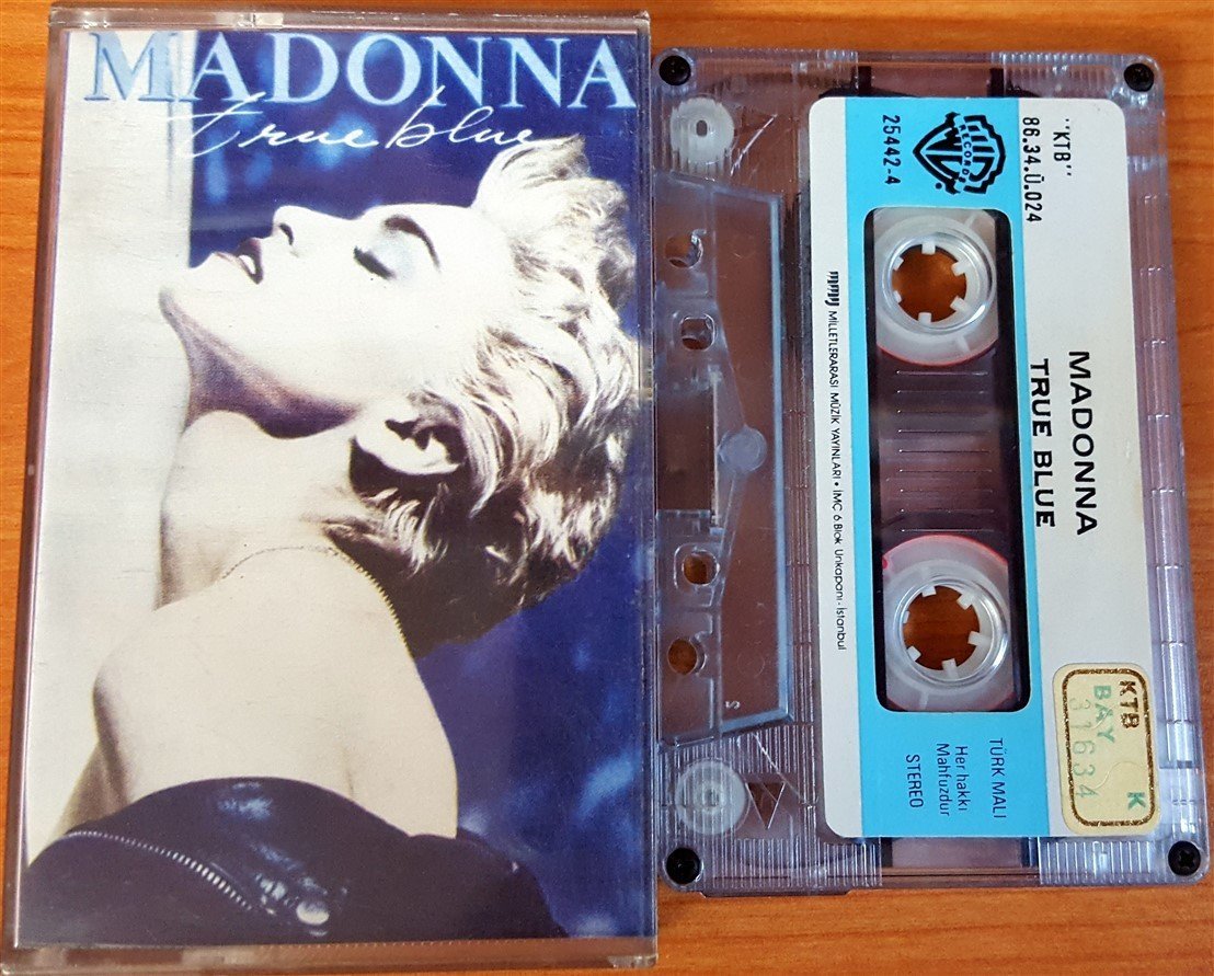 MADONNA - TRUE BLUE (1986) MMY CASSETTE MADE IN TURKEY ''USED'' PAPER LABEL