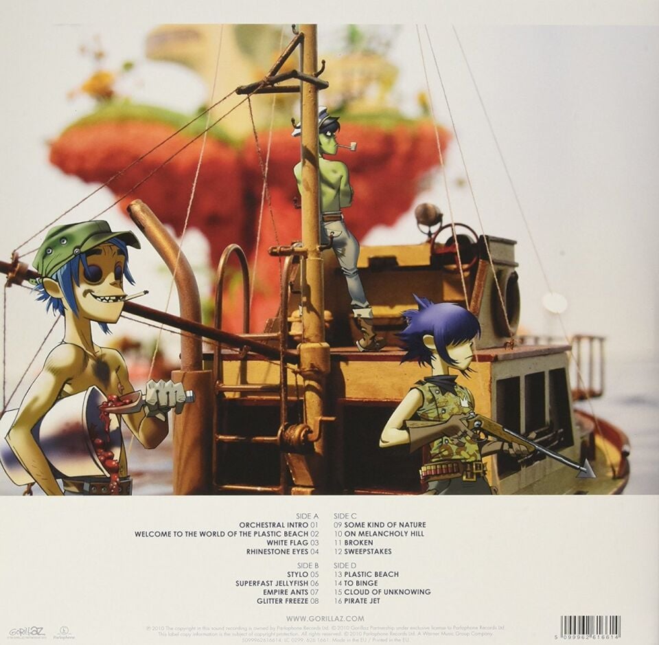 GORILLAZ - PLASTIC BEACH (2010) - 2LP VINYL SIFIR PLAK