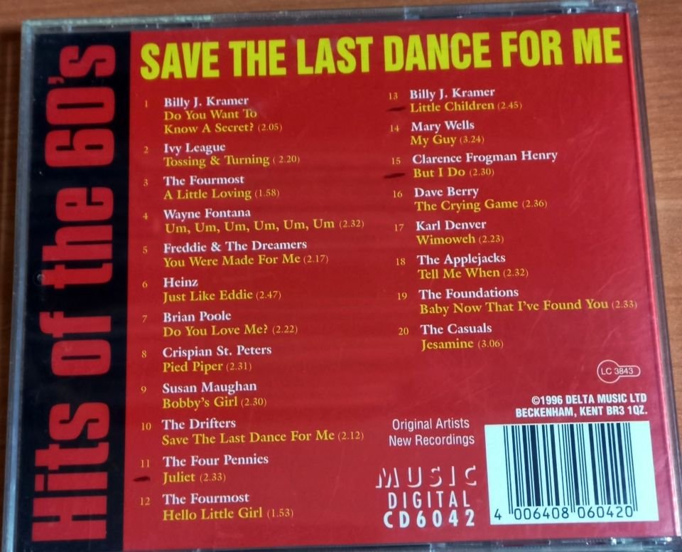 VARIOUS – HITS OF THE 60'S (1996) - CD 2.EL