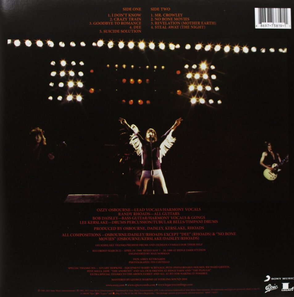 OZZY OSBOURNE - BLIZZARD OF OZ (1981) - LP 2025 REISSUE SIFIR PLAK