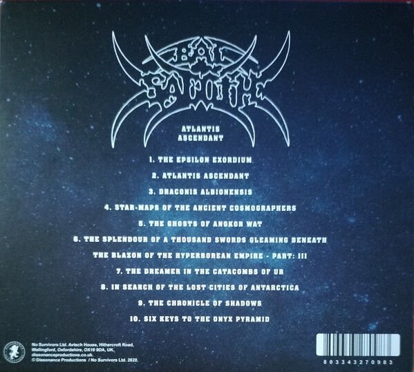 BAL-SAGOTH – ATLANTIS ASCENDANT (2001) - CD 2020 REISSUE DIGIPAK AMBALAJINDA SIFIR