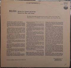 BLISS: QUINTET FOR CLARINET AND STRINGS, THE MELOS ENSEMBLE OF LONDON - PLAK 2.EL