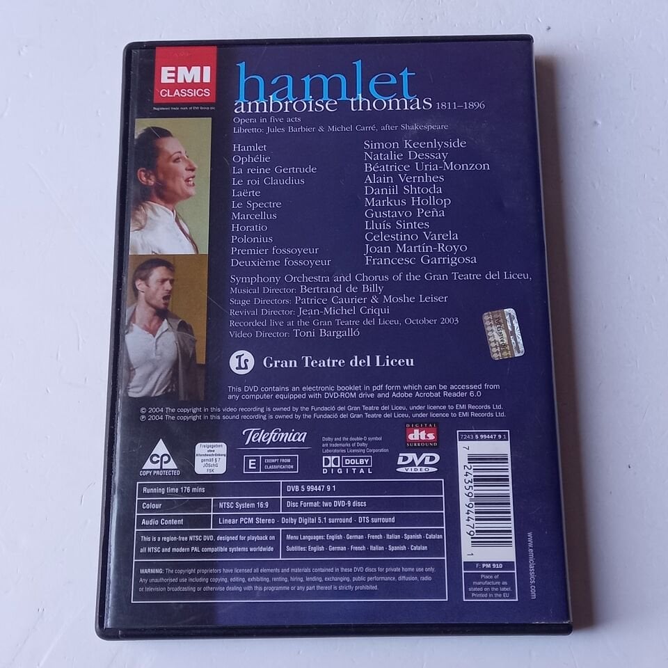 HAMLET - AMBROISE THOMAS - DVD 2.EL