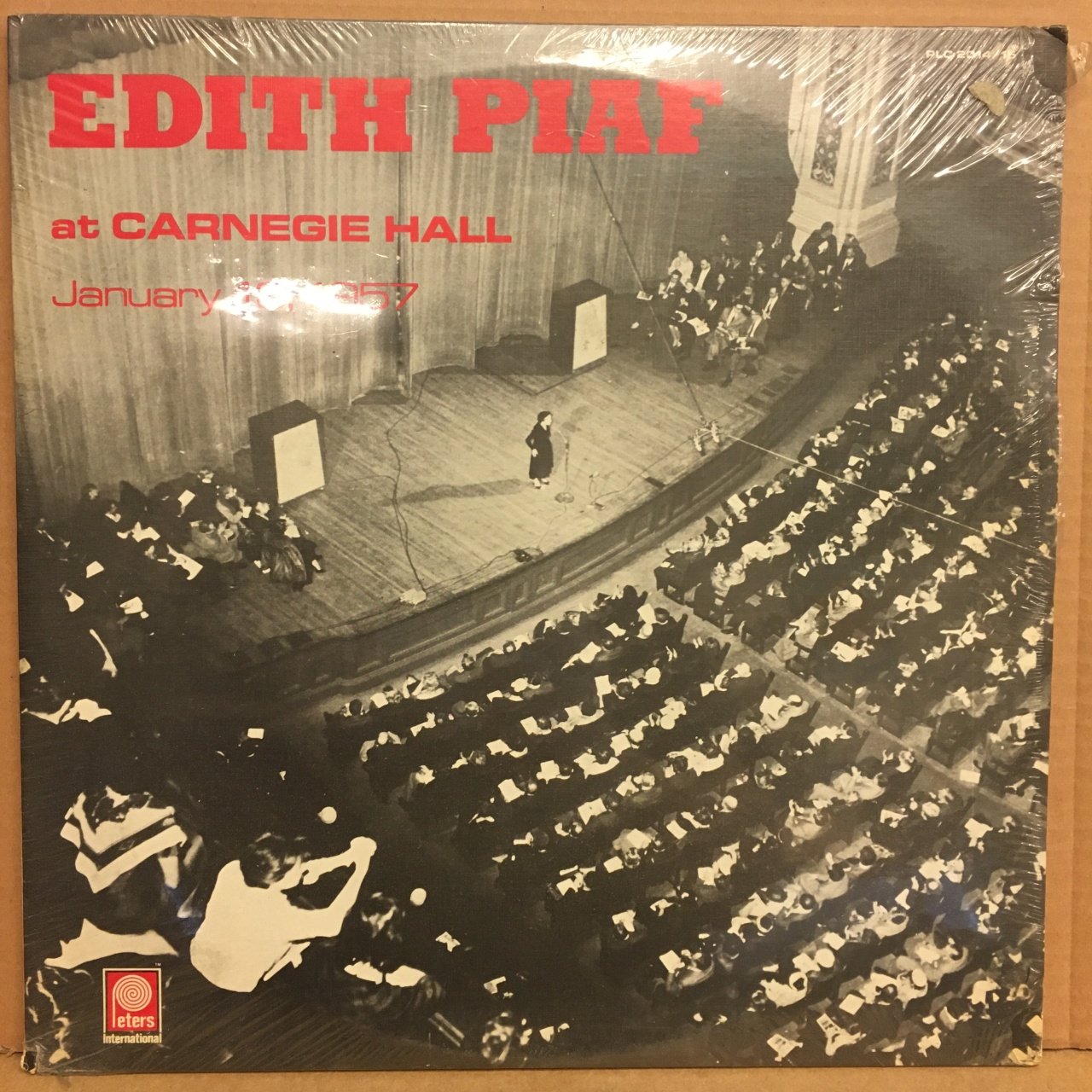 EDITH PIAF AT CARNEGIE HALL  1977 SIFIR PLAK