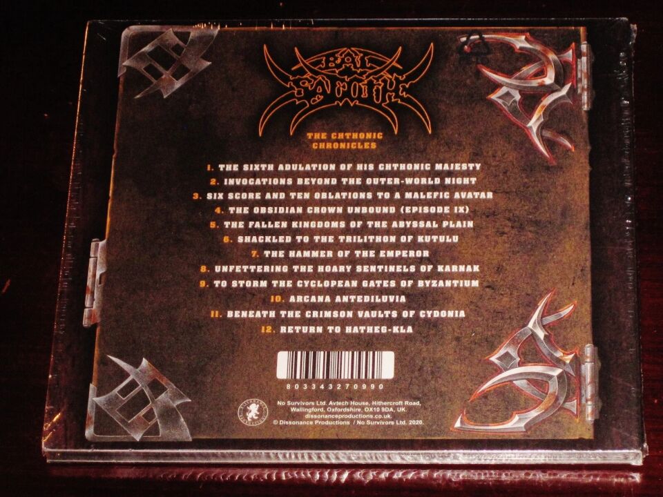 BAL-SAGOTH – THE CHTHONIC CHRONICLES (2006) - CD 2020 REISSUE DIGIPAK AMBALAJINDA SIFIR