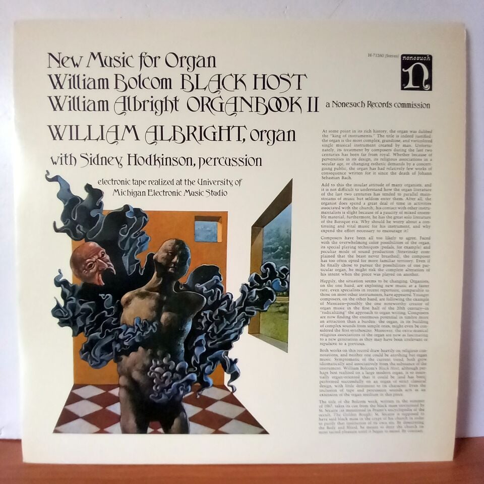 NEW MUSIC FOR ORGAN / WILLIAM BOLCOM / WILLIAM ALBRIGHT WITH SYDNEY HODKINSON (1971) - LP 2.EL PLAK