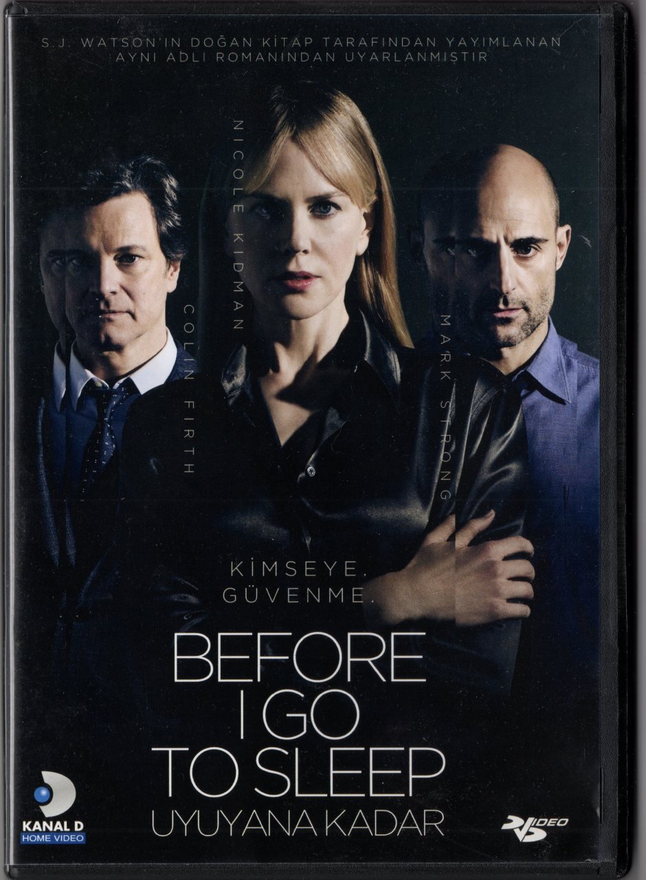 UYUYANA KADAR - BEFORE I GO TO SLEEP - NICOLE KIDMAN - COLIN FIRTH - DVD  AMBALAJINDA SIFIR