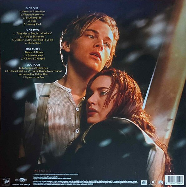 TITANIC - SOUNDTRACK / JAMES HORNER (1997) - 2LP 180GR SILVER & BLACK MARBLED COLOURED 2023 LIMITED NUMBERED EDITION SIFIR PLAK