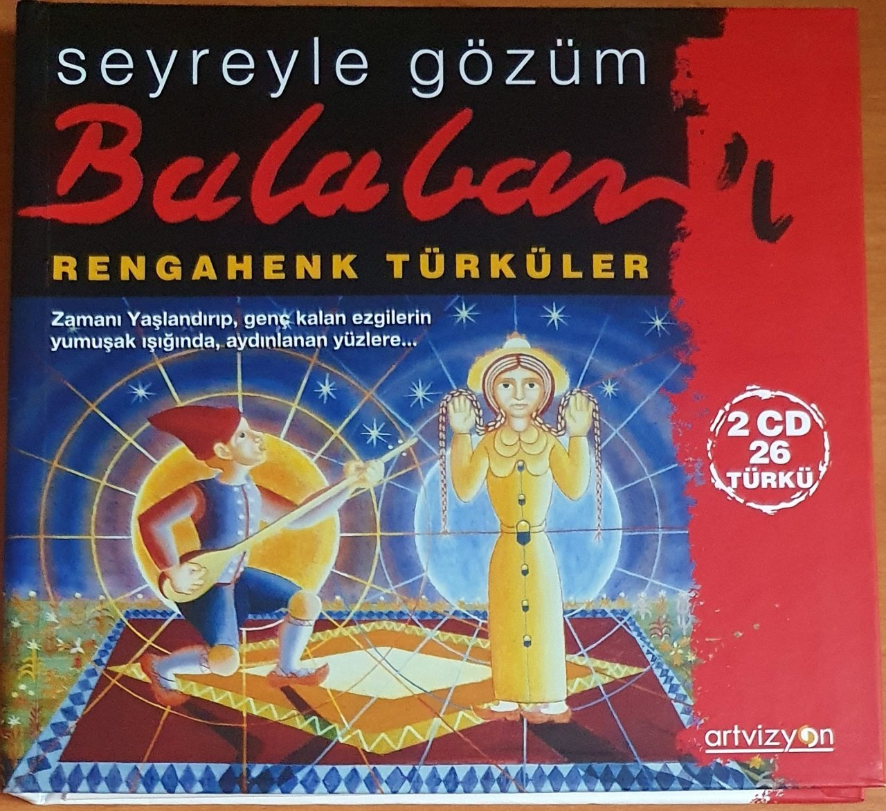 RENGAHENK TÜRKÜLER - BALABAN KERİM YAĞCI GÜLAY ÖZER TOLGA SAĞ YETER TUNÇ YEŞİM KÖKSAL GÜLAY LALE - 2CD 2.EL
