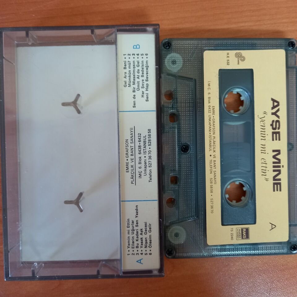 AYŞE MİNE - YEMİN Mİ ETTİN - KASET 2. EL