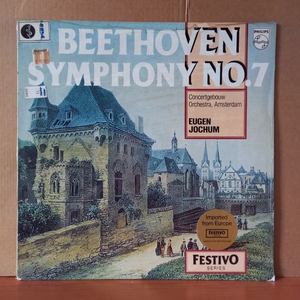BEETHOVEN: SYMPHONY NO. 7 / CONCERTGEBOUW ORCHESTRA, AMSTERDAM, EUGEN JOCHUM - LP DÖNEM BASKISI SIFIR PLAK