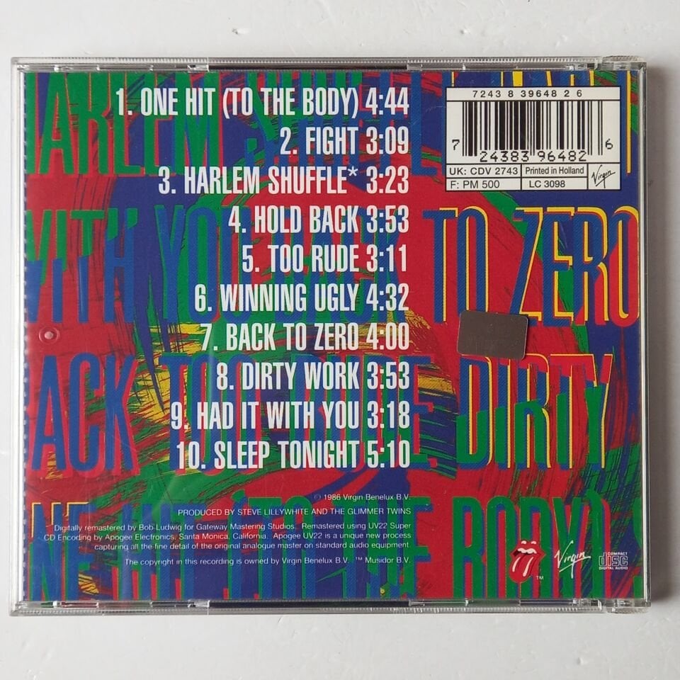 ROLLING STONES – DIRTY WORK (1986) - CD REMASTERED 1994 REISSUE 2.EL