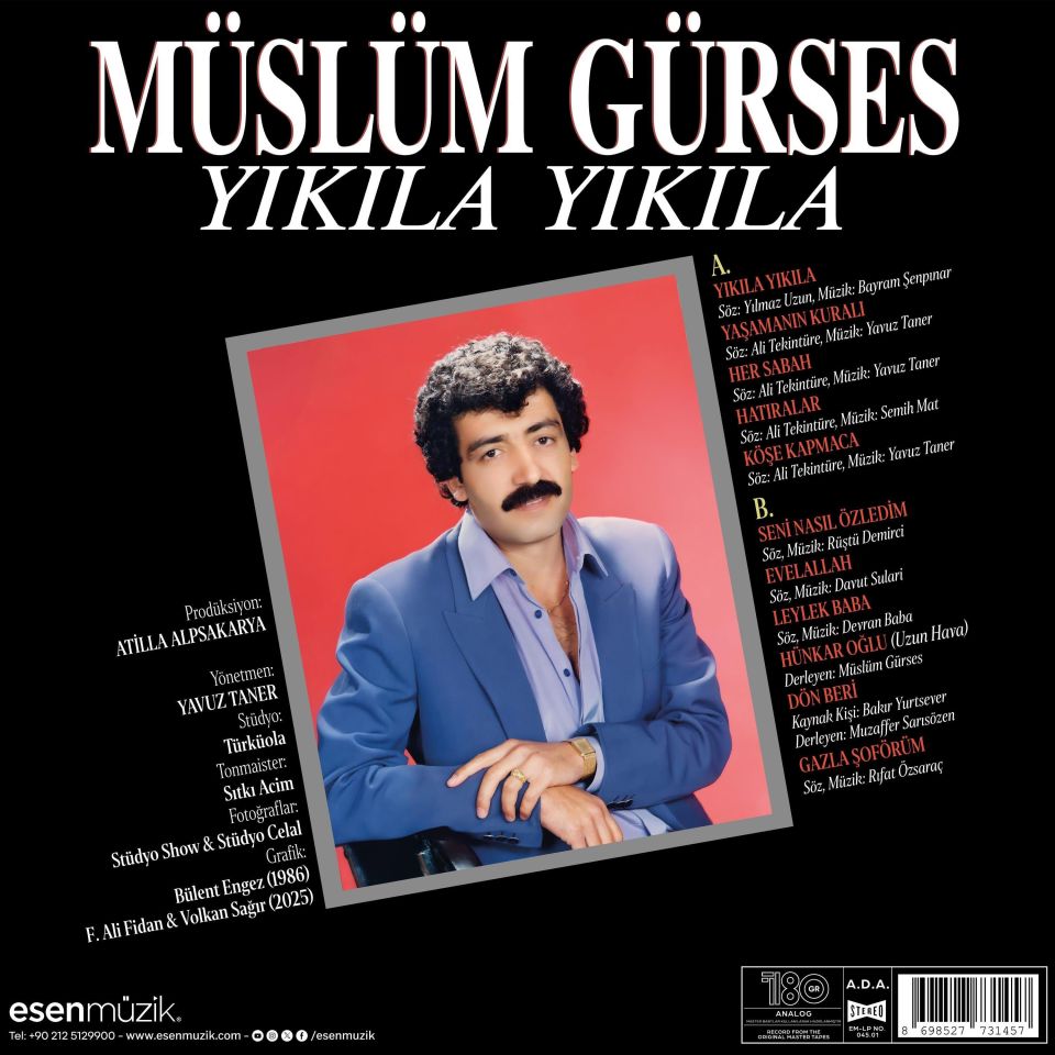 MÜSLÜM GÜRSES - YIKILA YIKILA (1986) - LP 180GR 2025 BASIM SIFIR PLAK