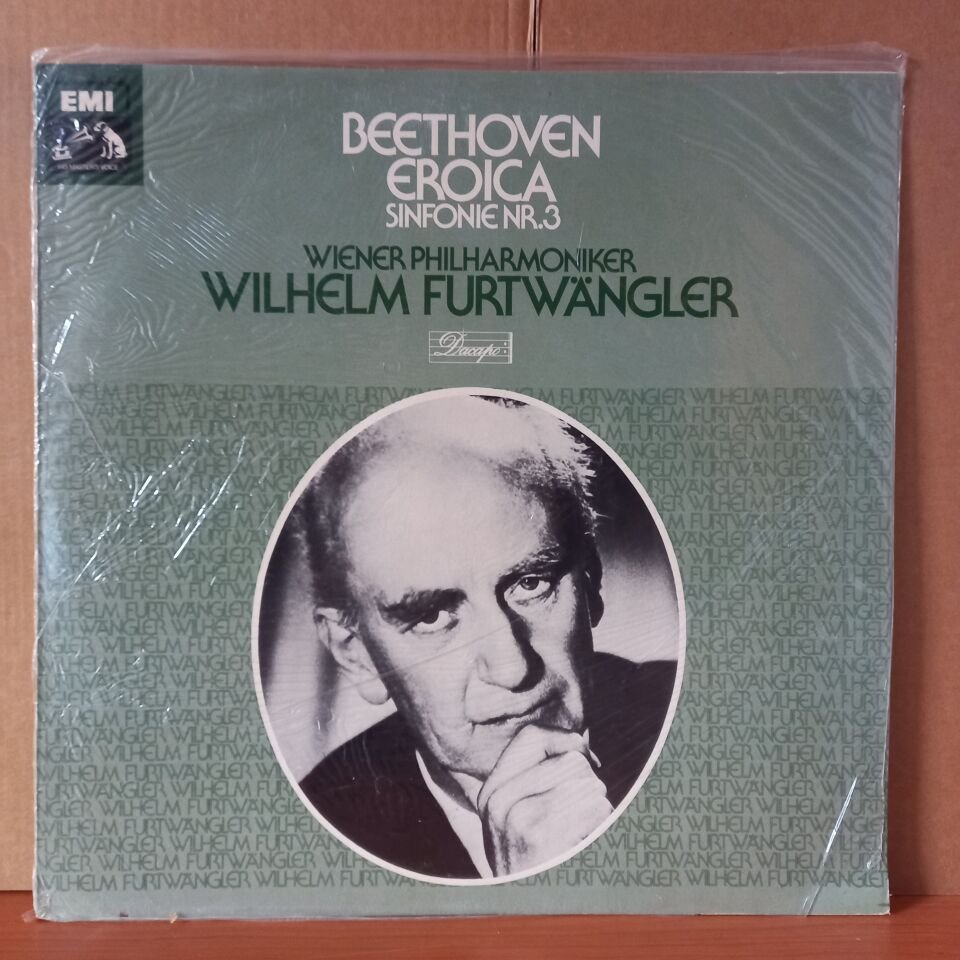 BEETHOVEN: EROICA - SINFONIE NR. 3 / WIENER PHILHARMONIKER, WILHELM FURTWANGLER - LP DÖNEM BASKISI SIFIR PLAK