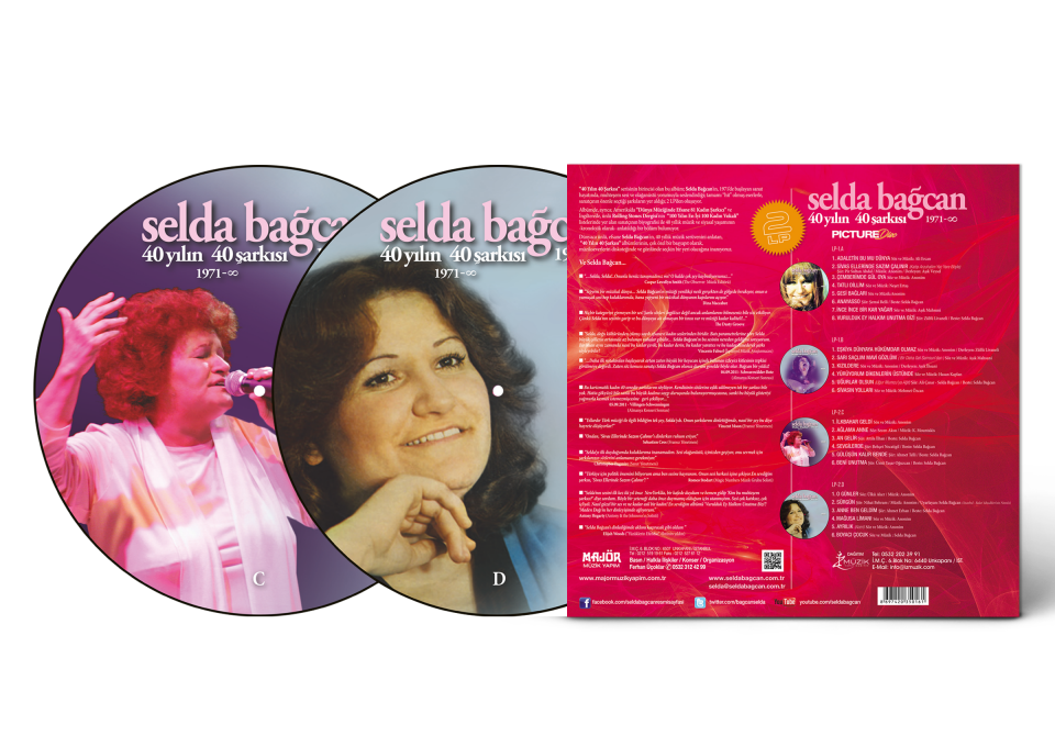 SELDA BAĞCAN - 40 YILIN 40 ŞARKISI VOL 1 (2015) - 2LP 2025 PICTURE DISC (RESİM BASKILI) SIFIR PLAK