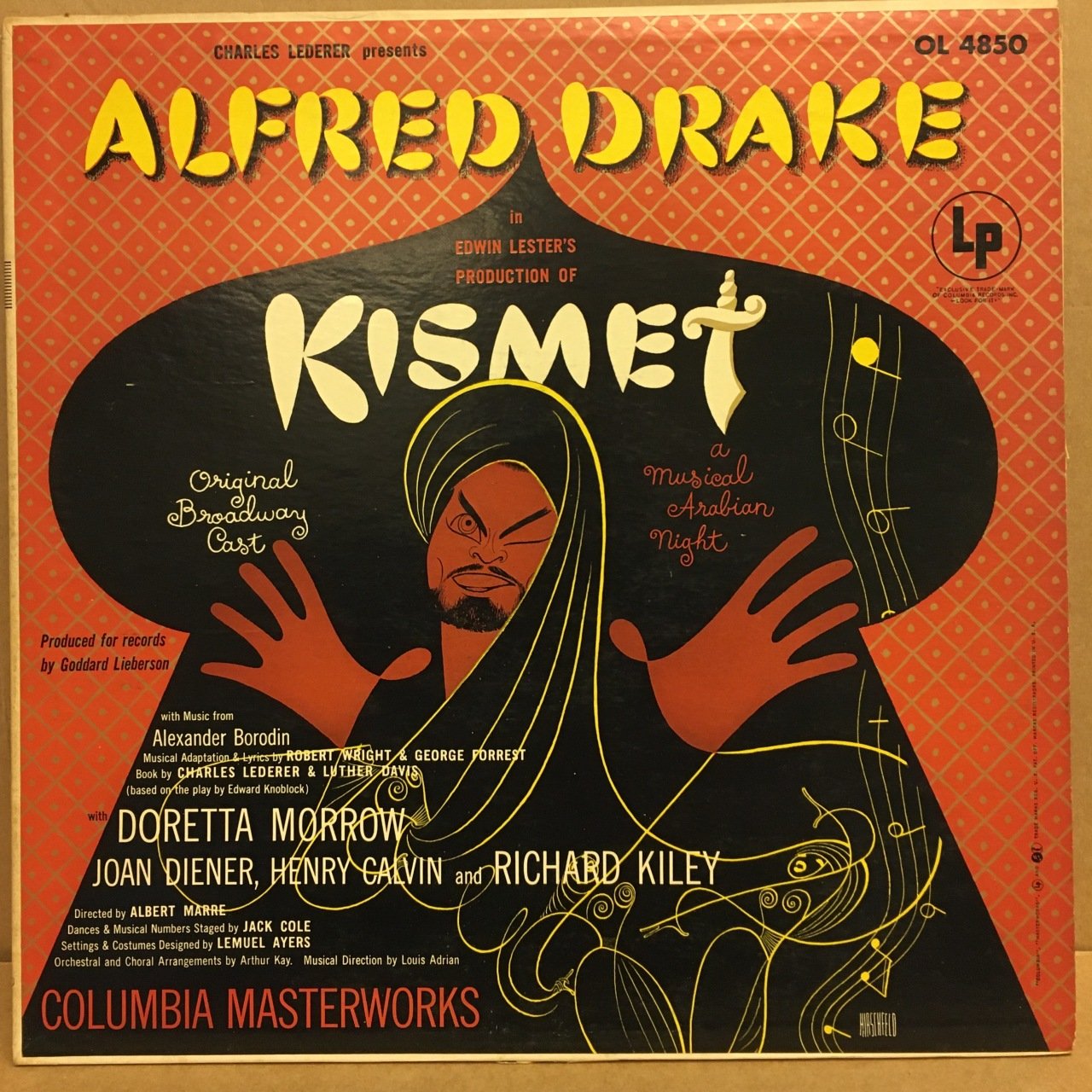 KISMET BROADWAY MUSICAL ARABIAN NIGHT ALFRED DRAKE 2.EL PLAK