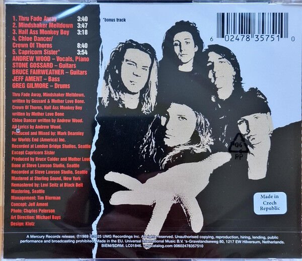 MOTHER LOVE BONE – SHINE EP (1989) - CD REMASTERED 2025 REISSUE JEWEL CASE AMBALAJINDA SIFIR