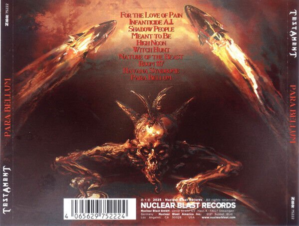 TESTAMENT – PARA BELLUM (2025) - CD JEWEL CASE AMBALAJINDA SIFIR