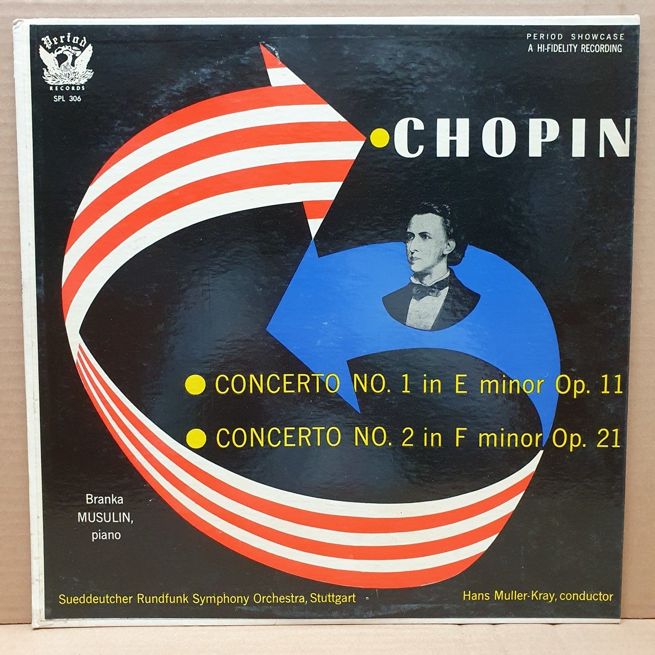 CHOPIN: CONCERTO NO.1 IN E MINOR OP.11 / CONCERTO NO.2 IN F MINOR OP.21 / SUEDDEUTCHER RUNDFUNK SYMPHONY ORCHESTRA (1957) - LP 2.EL PLAK