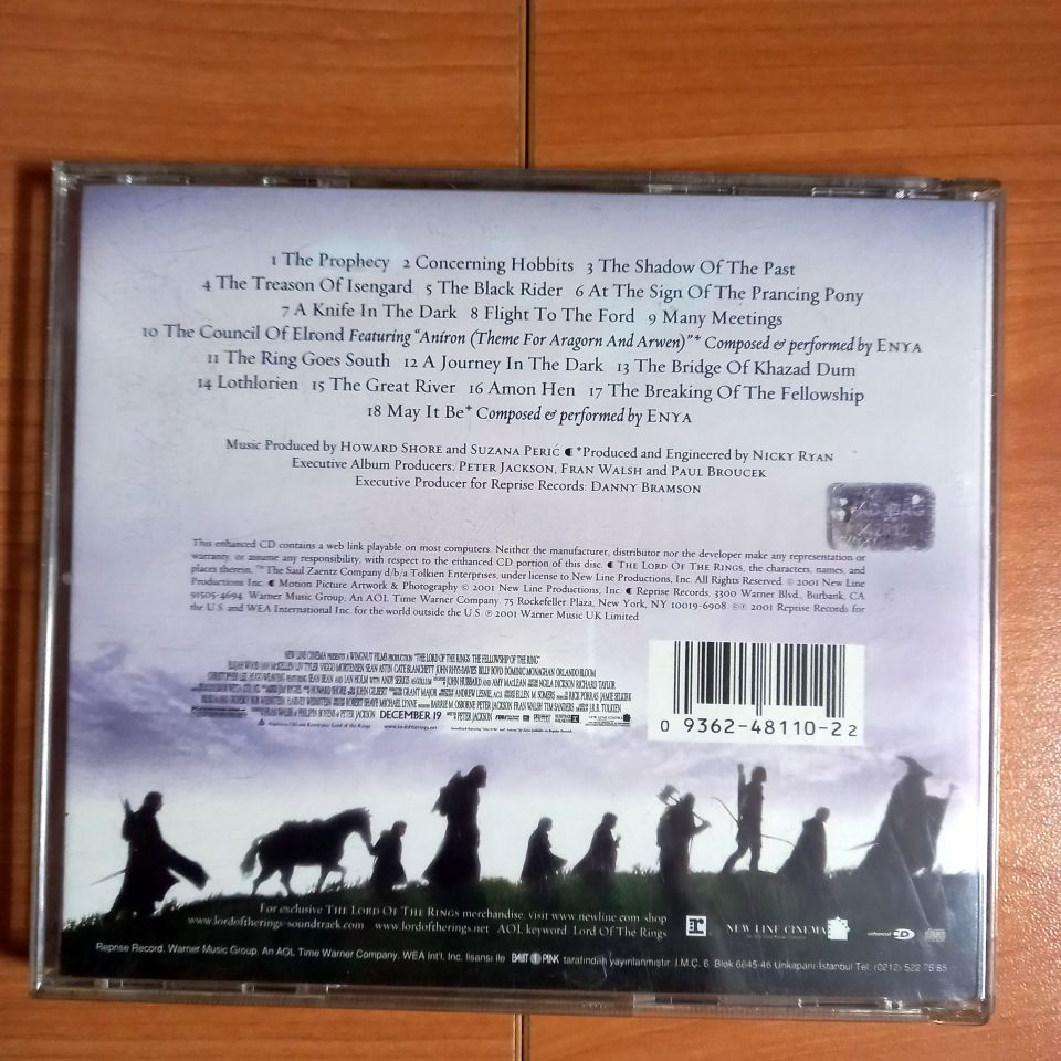 THE LORD OF THE RINGS: THE FELLOWSHIP OF THE RING SOUNDTRACK / HOWARD SHORE (2001) - CD 2.EL
