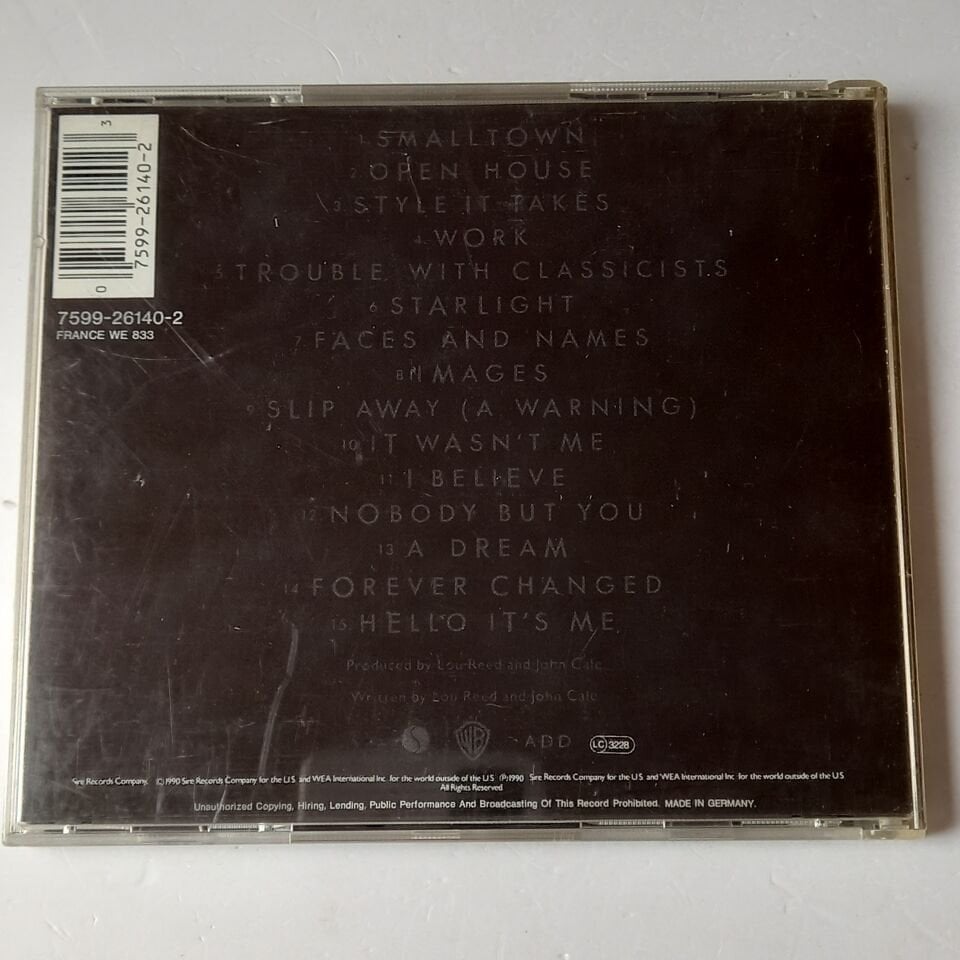 LOU REED / JOHN CALE – SONGS FOR DRELLA (1990) - CD 2.EL