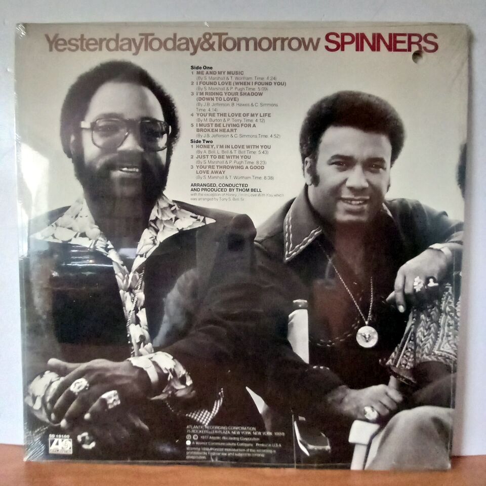 SPINNERS – YESTERDAY, TODAY & TOMORROW (1977) - LP DÖNEM BASKI SIFIR PLAK