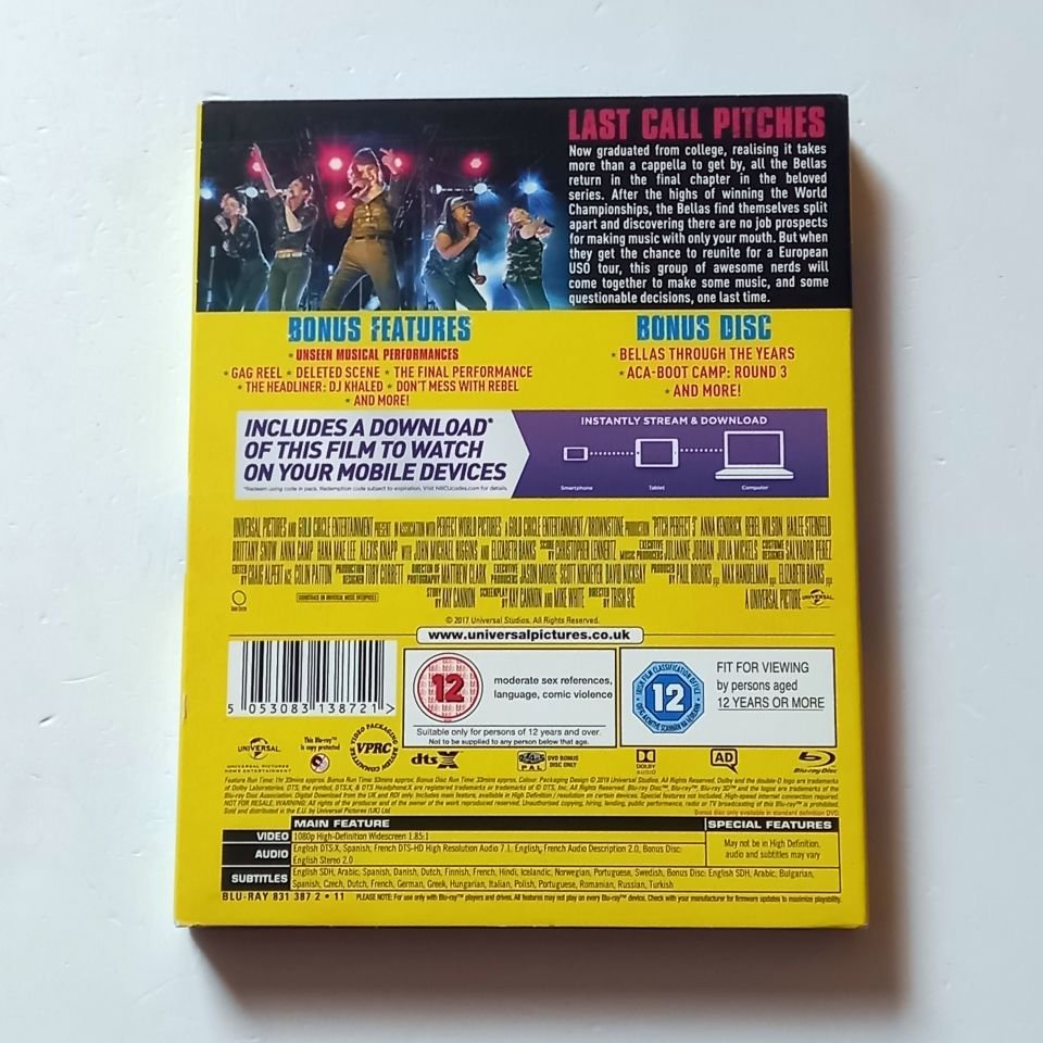 PITCH PERFECT 3 - ANNA KENDRICK, REBEL WILSON, HAILEE STAINSFIELD - YÖN.: ELIZABETH BANKS - BLU-RAY SLIPCOVER 2.EL