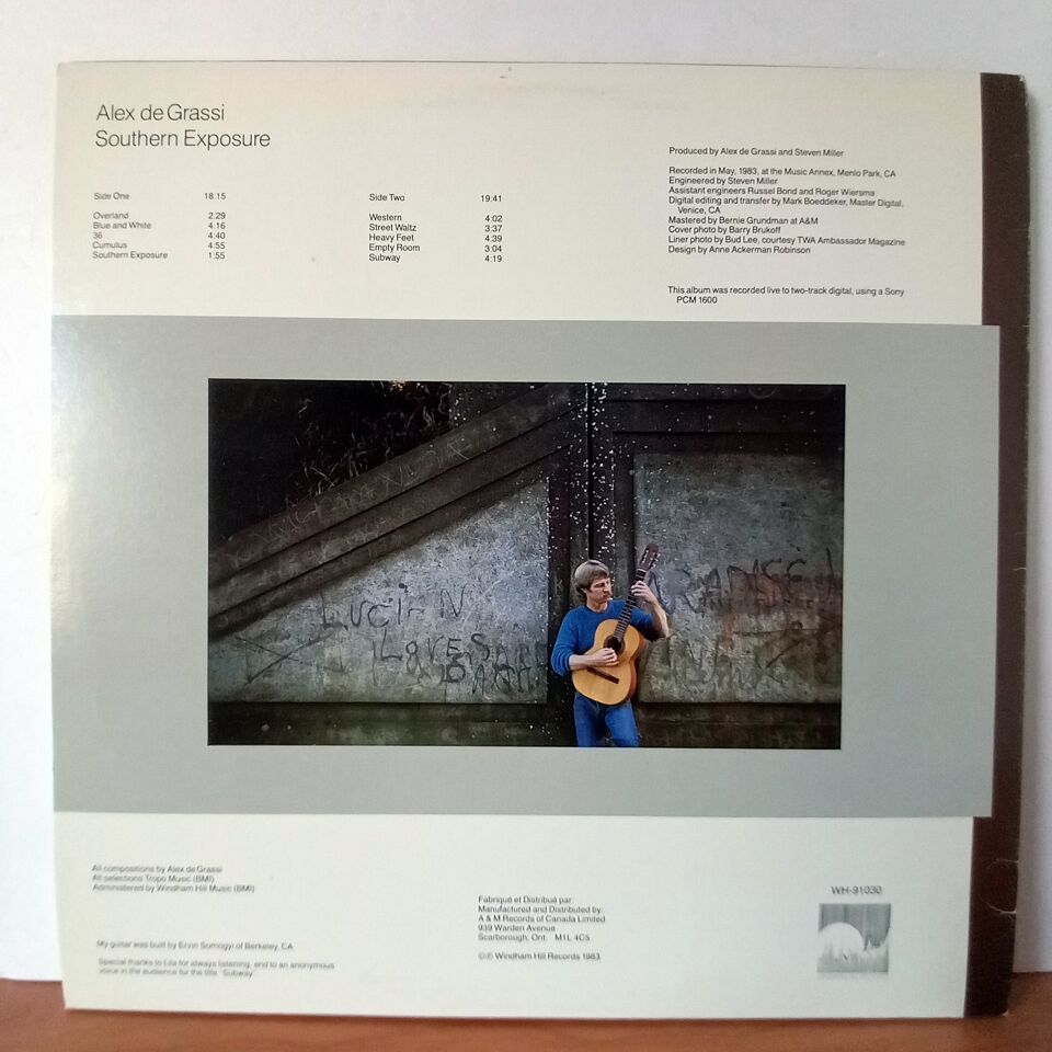 ALEX DE GRASSI – SOUTHERN EXPOSURE (1984) - LP 2.EL PLAK